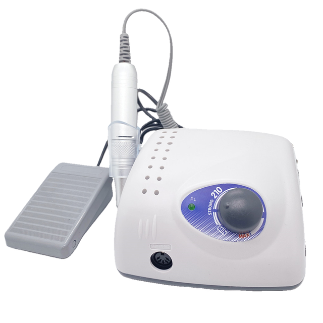 Nail Drill Strong 210 Manicure 65W 35000RPM Handpiece Electric Manicure For Nail Milling Cutter Equipment apparatus for manicure: 1set
