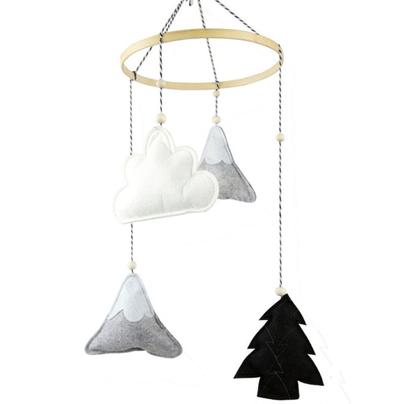 Babybeer vilten hangers wieg mobiel rammelaars bedbel windgong speelgoed kinderen kinderkamer hangende decoratie: 5