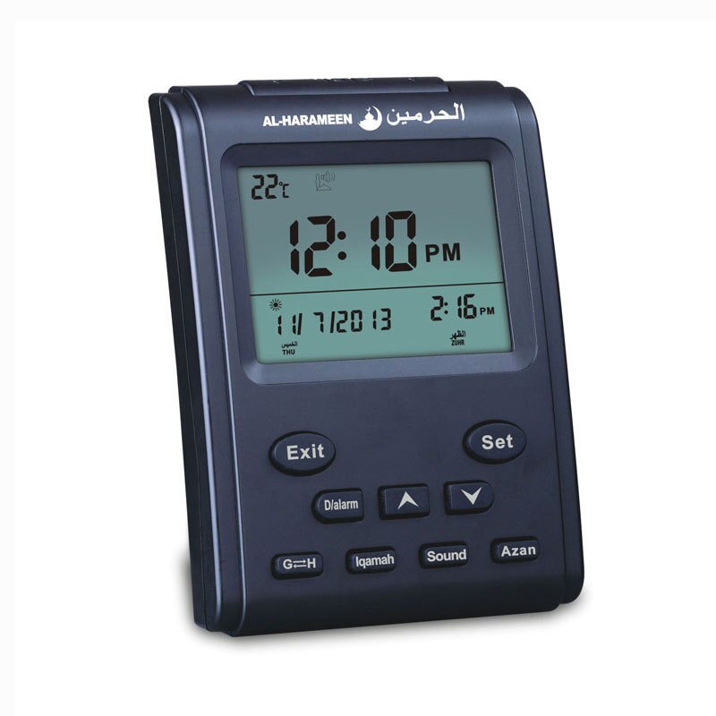 Muslim Clock Arab Desktop Alarm Clock Muslim Azan Clock Desk Clcok Ha-3011: black