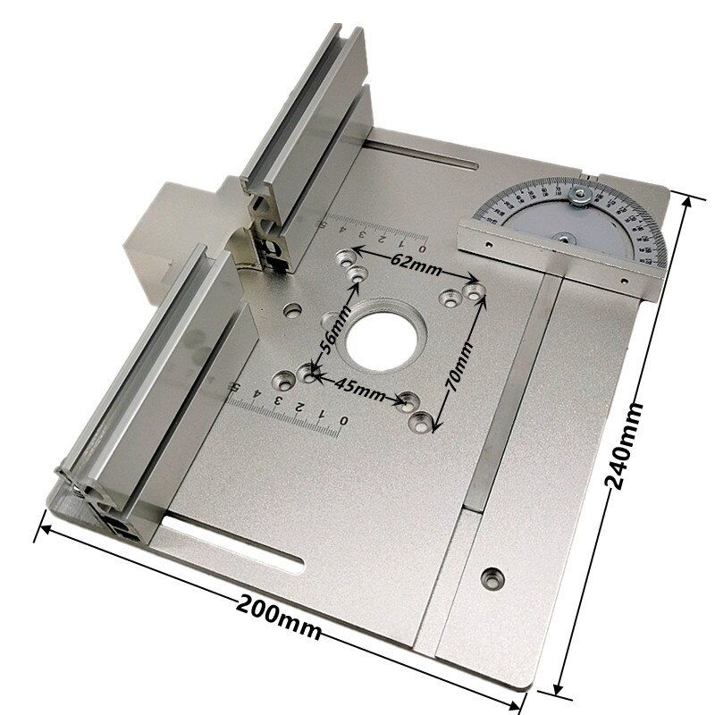 Router Tafel Insert Plaat Voor Houtbewerking Bankjes Tafelcirkelzaag Met Mijter Gauge Gids Aluminium Profiel Hek Schuiven Beugels