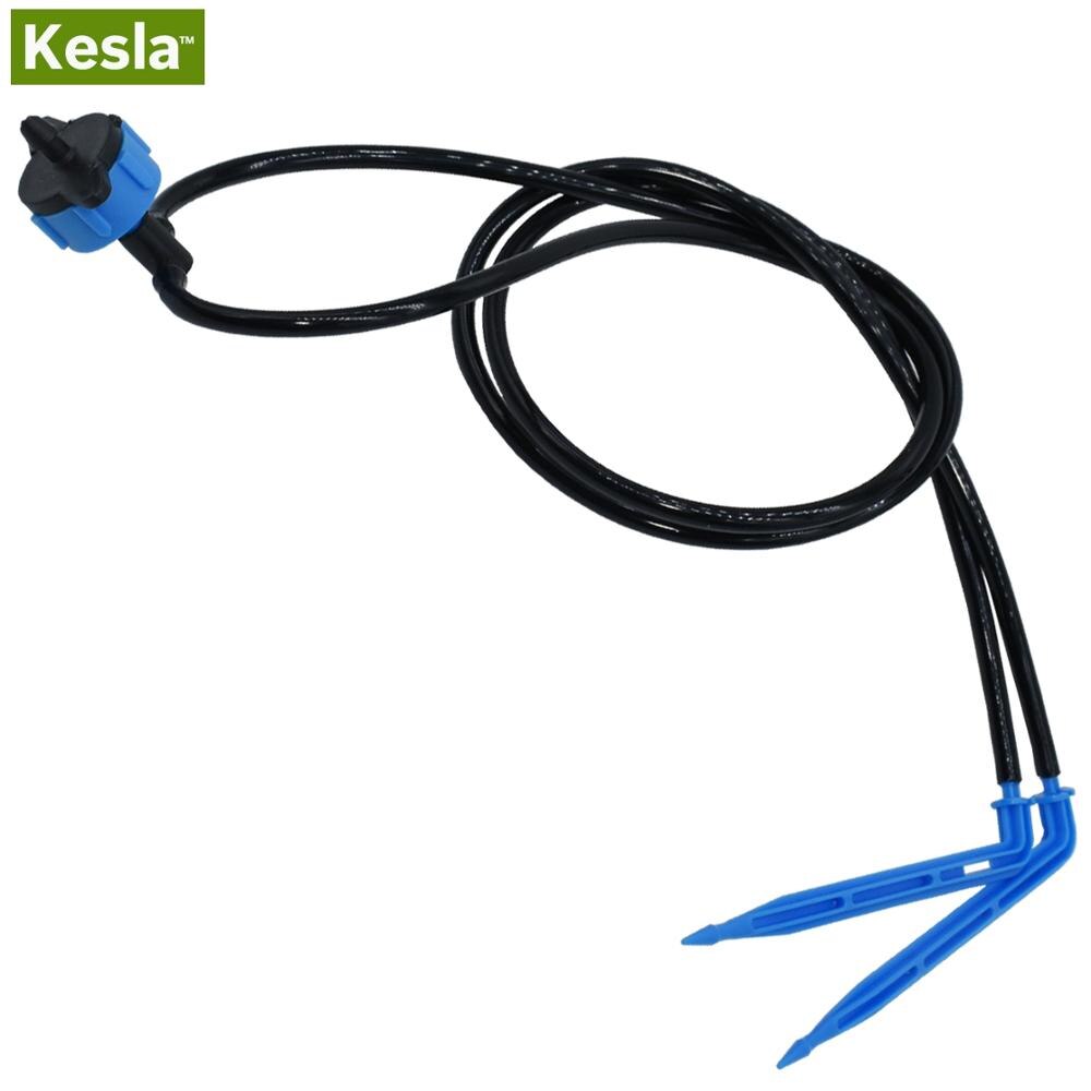 50pcs 2-ways 8L Drip Irrigation Emitters Kits Micro Irrigation System Drip Arrow Dripper Watering Kits w/ Compensation Emitters