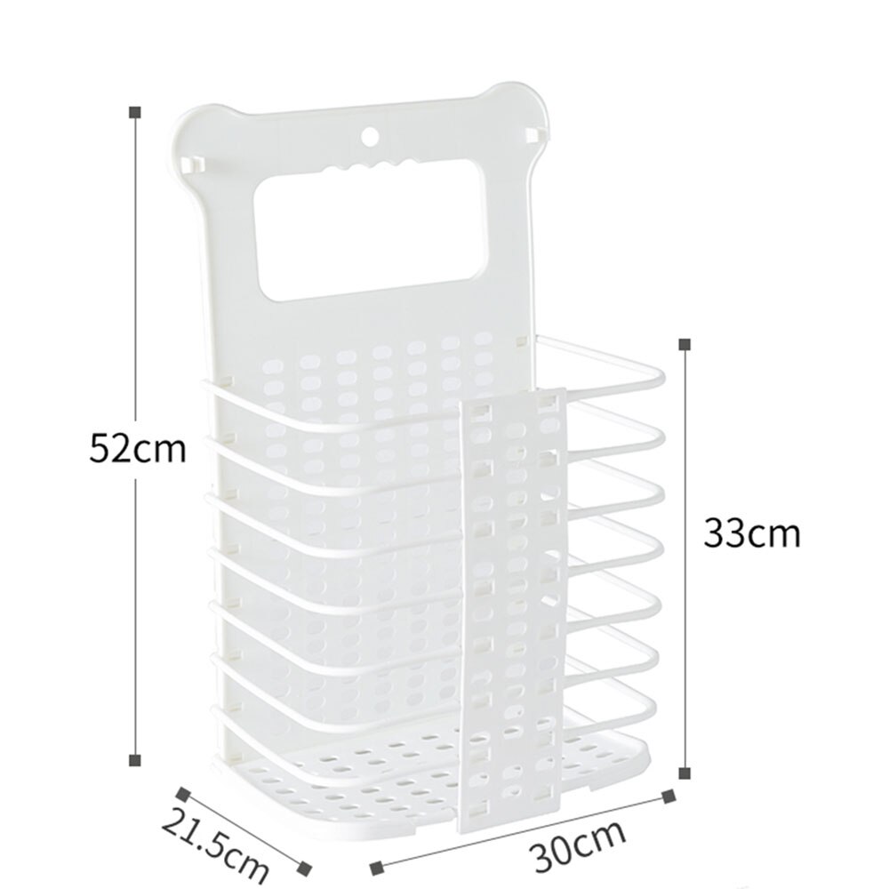 Dirty Clothes Basket Household Toy Storage Container Clothes Storage Buckets Foldable Wall Hanging Toilet Dirty Clothes Holders: Light Yellow