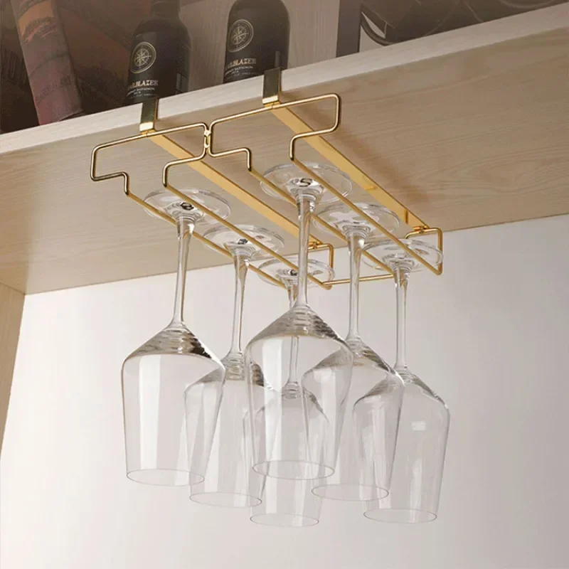 Cabinet Hanging Metal Wine Glass Rack Cabinet Stem... – Grandado