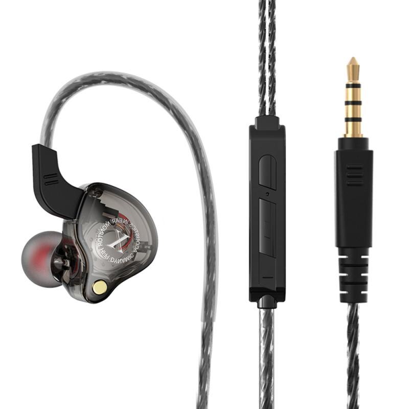 X2 in-ear sport HIFI universel câble de basse téléphone écouteurs de musique: Black