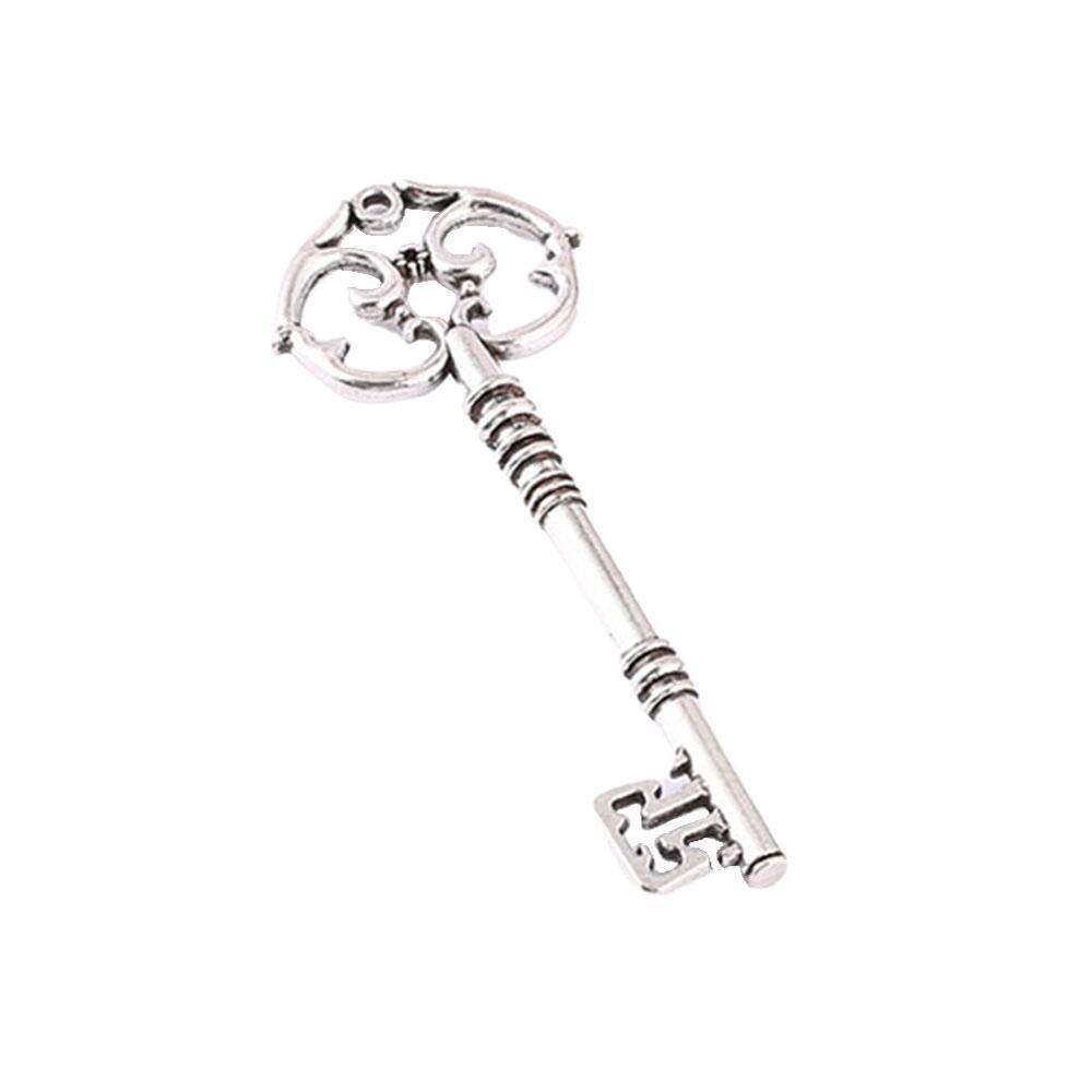 1Pc Antiek Brons/Goud/Zilver Kleur Key Charm Hangers Vintage Decoratie Sleutel Charms Maken Handgemaakte Voor Diy sieraden: c