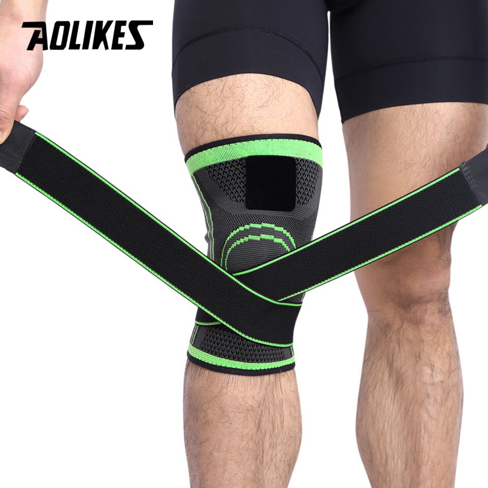 1PCS 3D weben druckbeaufschlagung knie brace basketball tennis wandern radfahren knie unterstützung professionelle schutz sport knie pad