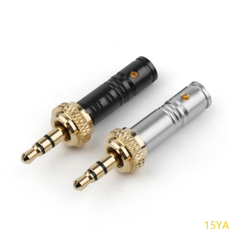 15ya 3.5mm stereo vergrendelbare audiostekkers met vergulde connector voor luidsprekers en versterkers, veelgebruikt
