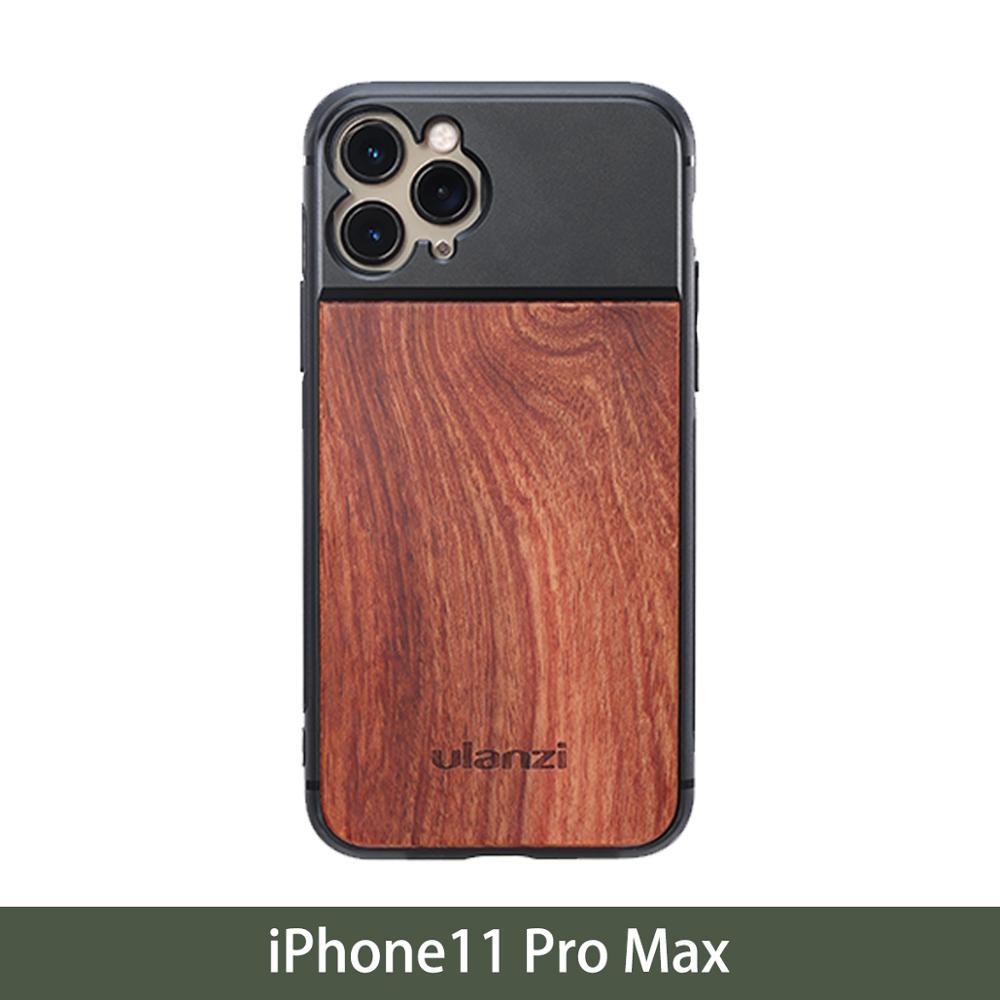 Ulanzi funda de teléfono de madera para iPhone 11, iPhone 11 pro, iPhone 11 pro Max con lente anamórfica lente Macro: iPhone 11 Pro  max