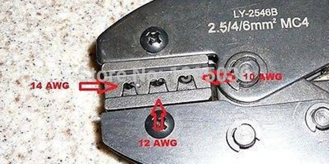 MC4 Solar Panel Cable Connector Crimp Tool PV Crimping DIY Wire AWG 14 12 10 Solar Crimping Tool