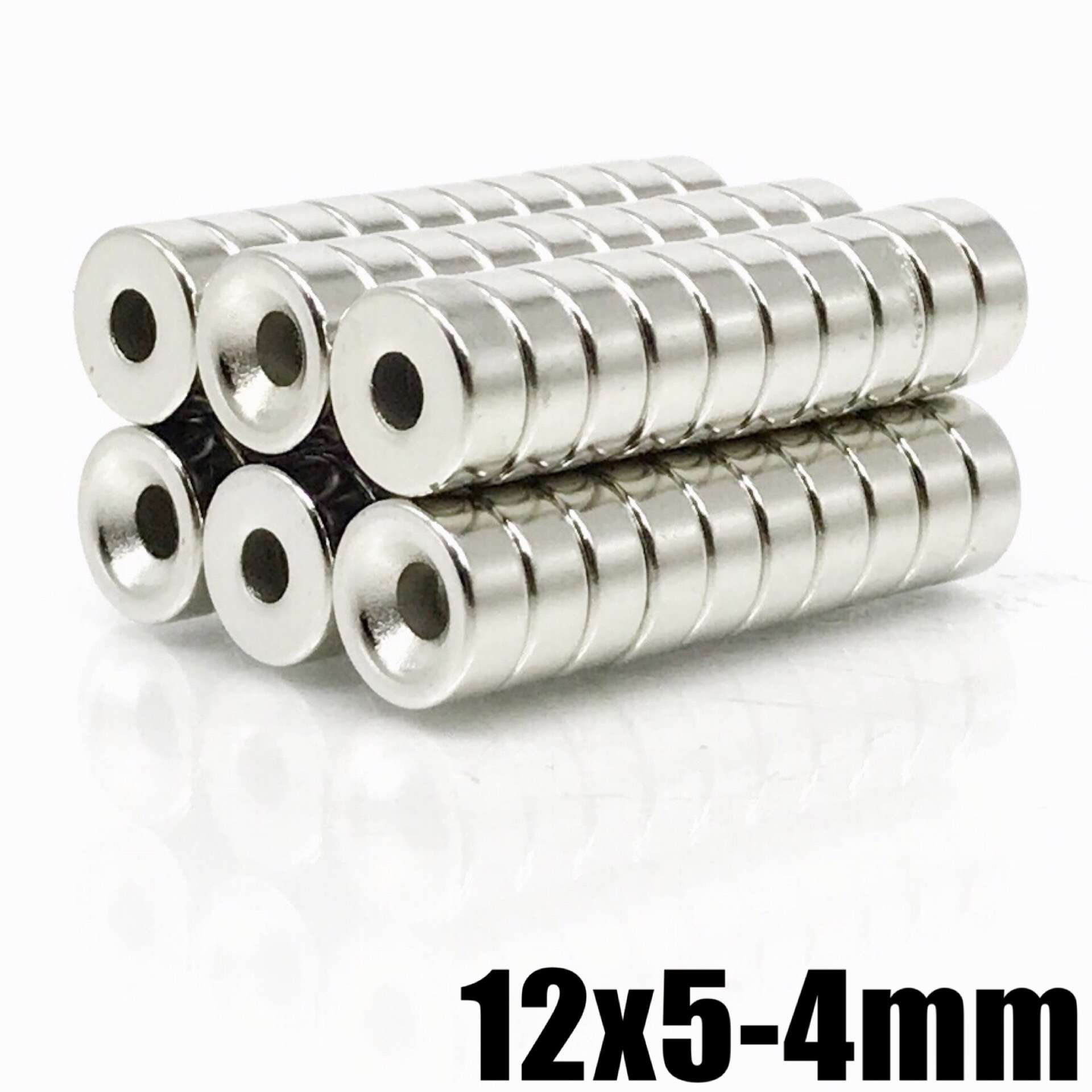 5/10/20/50/100 stk super stærke runde neodym forsænkede ringmagneter 12 mm x 5 mm hul : 4 mm sjældne jordarter  n35 12 x 5