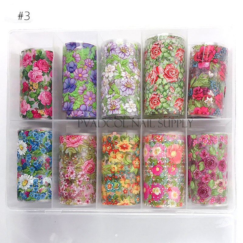Fleur ongle autocollant enveloppes curseur transfert d'eau décalcomanie feuilles feuille Nail Art décoration acrylique manucure outil: Type 3