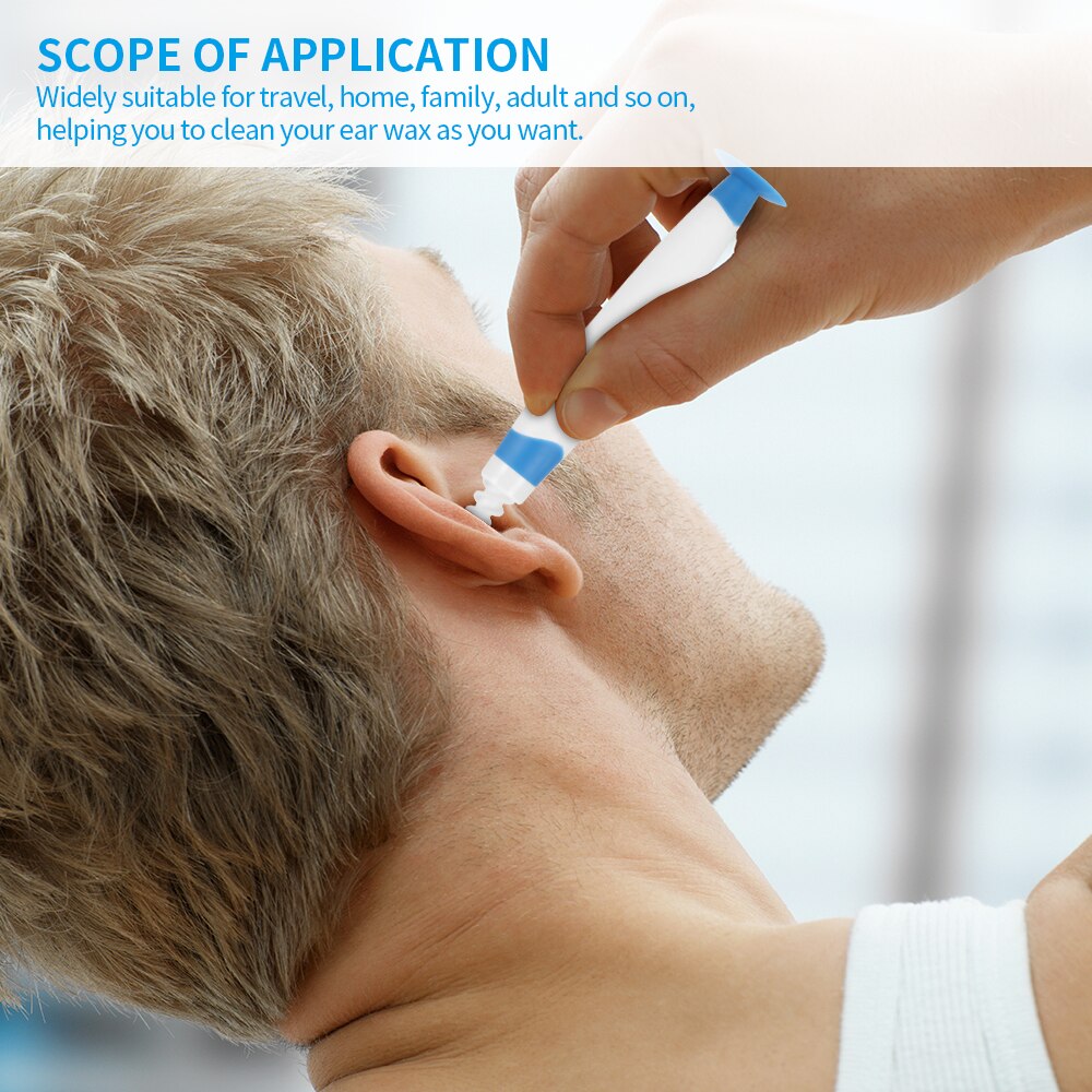 Écouvillon à retrait facile pour oreilles, cure-oreille sain, embouts, nettoyeur de cire d&#39;oreille en spirale douce, outil de cire d&#39;oreille en Silicone remplaçable avec 16