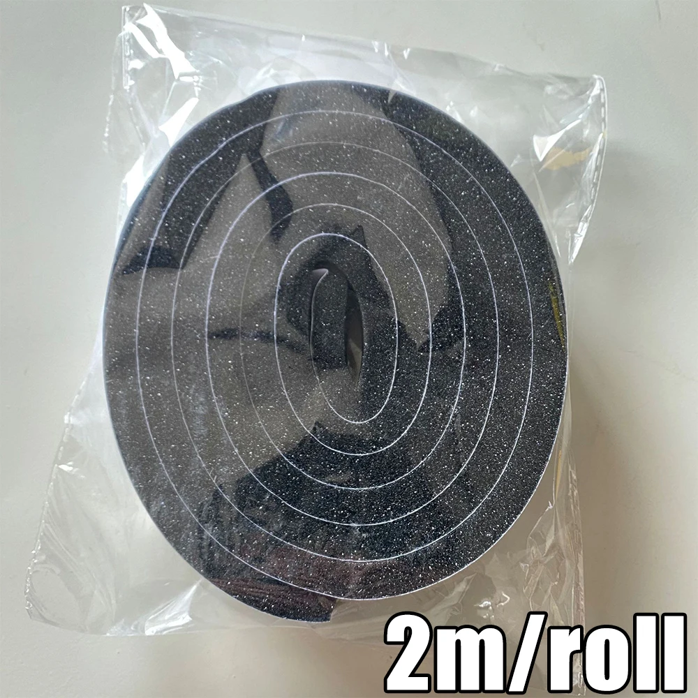 Foam Window Sealing Strip Weather Stripping Door High Resilience Seal Tape Self-Adhesive Soundproof Windproof Insulation Strips: Khaki / 5M