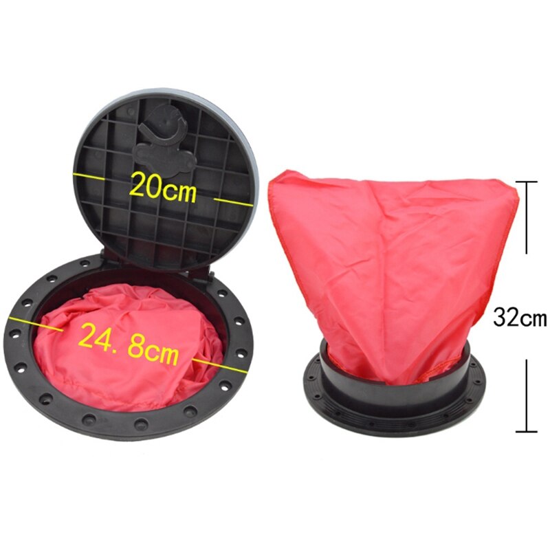 8 Inch Kajak Duurzaam Marine Deck Plaat Installeren Accessoires Hatch Cover Boot Schroeven Met Rode Zak