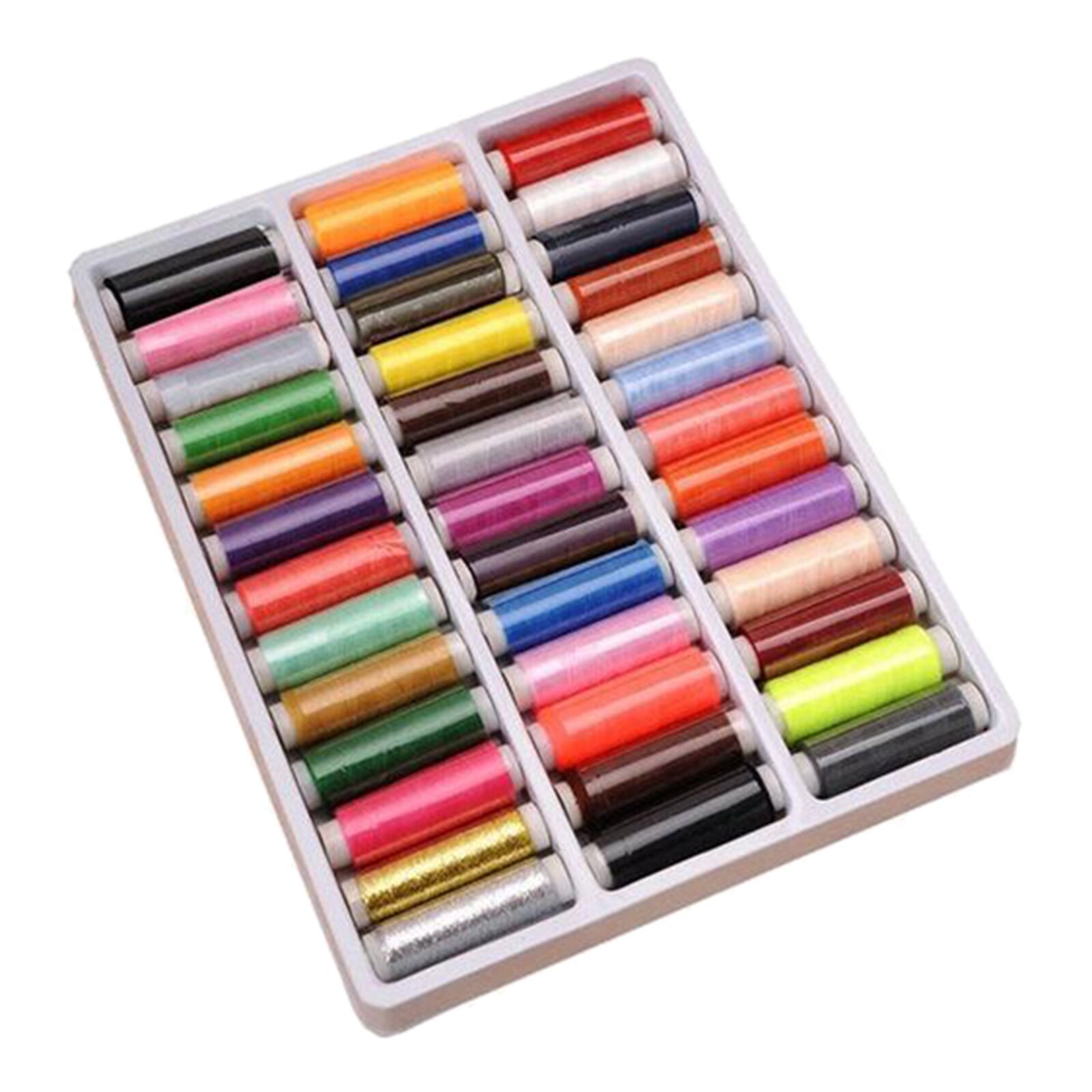 39 Spools Polyester Sewing Thread Silk Cord for Overlock Hand Sewing Machine