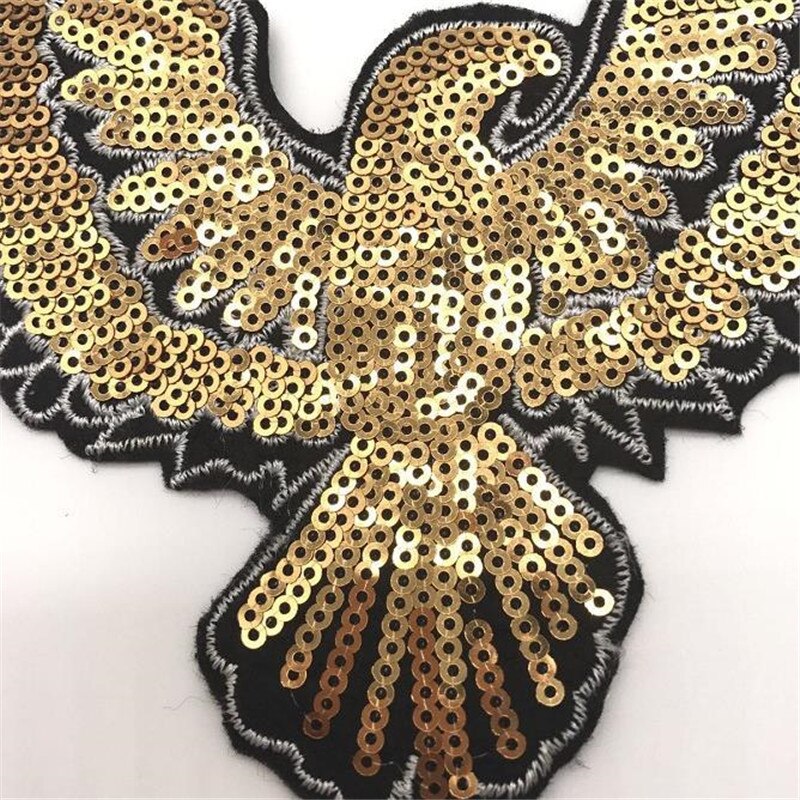 T-shirt Vrouwen patch pailletten 14 cm steenarend gaan biker patches voor kleding stickers 3d t-shirt mens