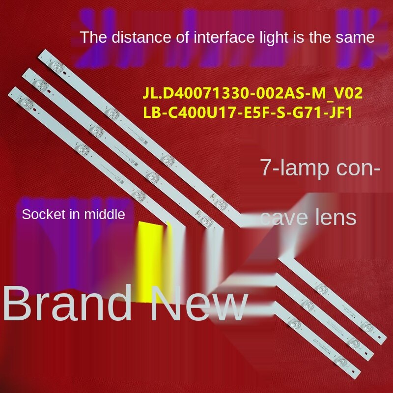 762mm de tira de led para iluminación trasera 7 lâmpada párr 40 "tv lcd JL.D40071330-020DS-M-V02/V01 40X640E2A 5800-W40000-AP00 7794-640000-D110