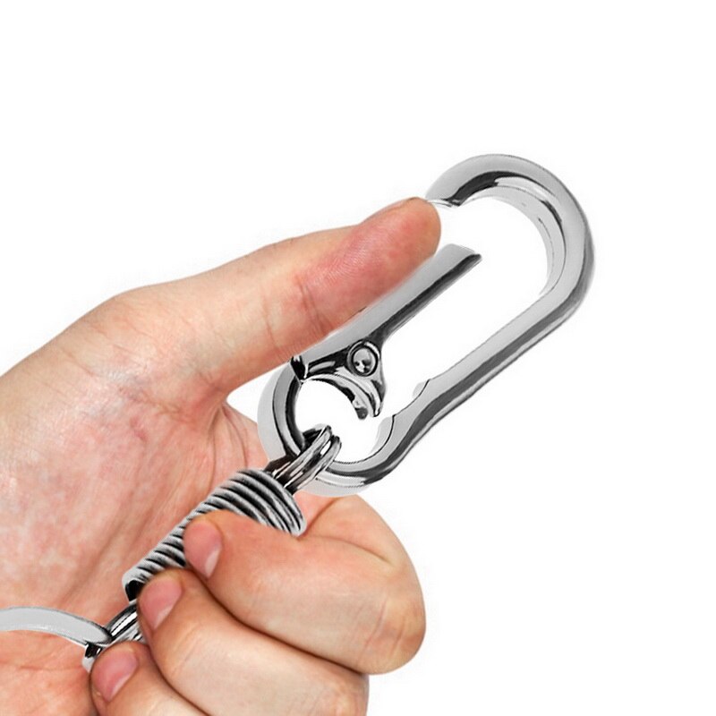 Simple Strong Metal Carabiner Clip Keyring Keychain Chain Holder Organizer Climbing Hook Key Chain Rings Perfect