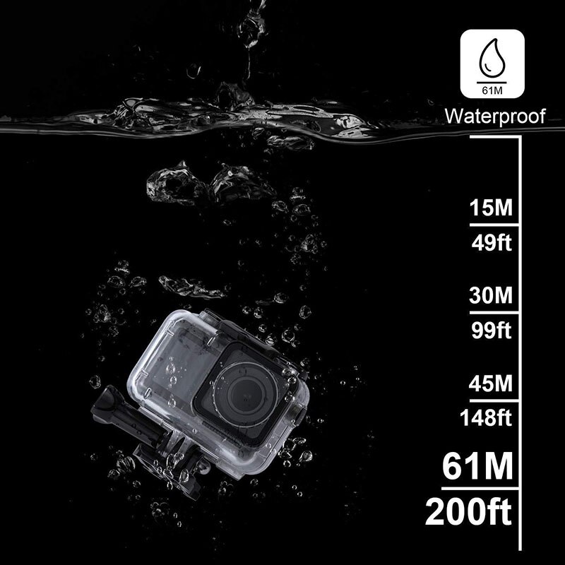 61m Diving Waterproof Case Shell For DJI OSMO ACTION Camera Accessories Protective Housing Shell For Water Sports Activity