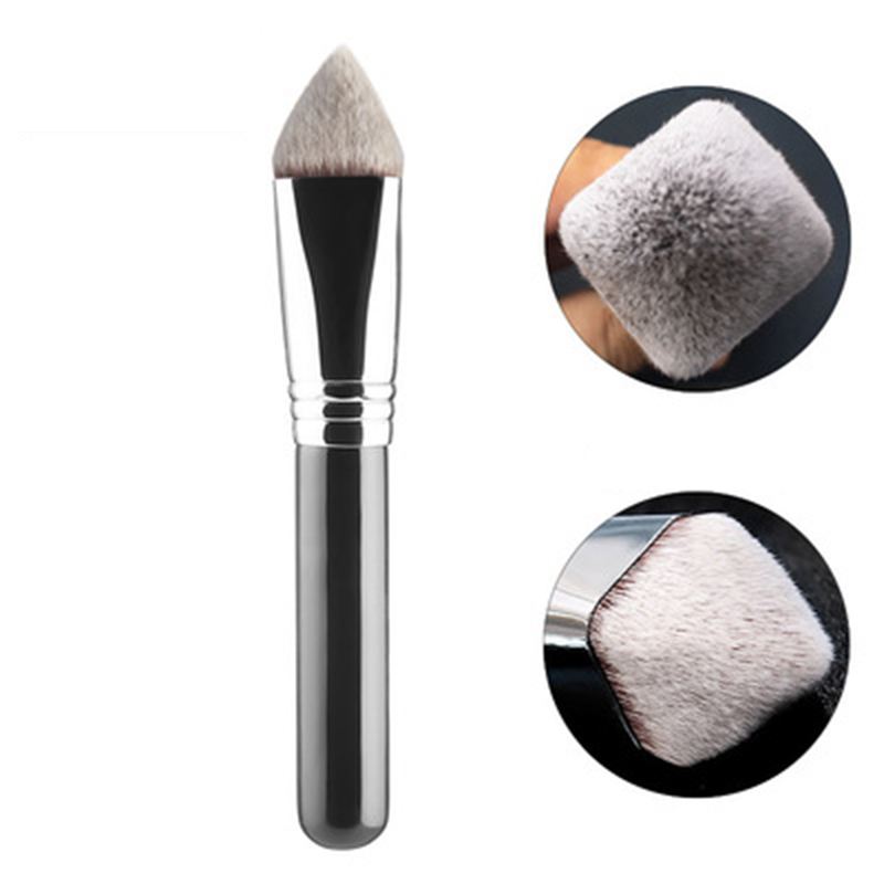 Pinceau de maquillage Kabuki pour fond de teint, pinceaux cosmétiques végétaliens, simple et grand, triangle incliné, carré et conique, luxe et de
