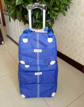 Vrouwen reizen trolley tassen wielen koffer voor bagage tassen reistas wielen koffer Rollende reistas op wielen met handtas: sky blue