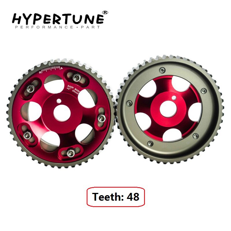 Hypertune - ( 1 Paar) Verstelbare Aluminium Katrol Cam Gear Voor Toyota 1JZ 2JZ Dohc Motor Rood HT6531R