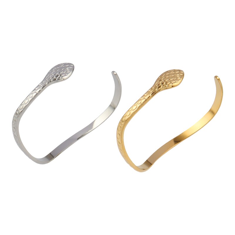 Punk Stainless Steel Bracelet Bangle Bracelet Women Bracelet Leaf Charms Bracelet Cuff Opening Bracelet For Women Jewelry: 2126-2127 / Gold