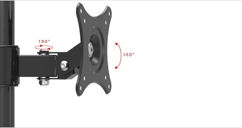 LCD TV Mount Monitor Holder Desktop Clamping Mount Retractable Rotating Rack LC251/40
