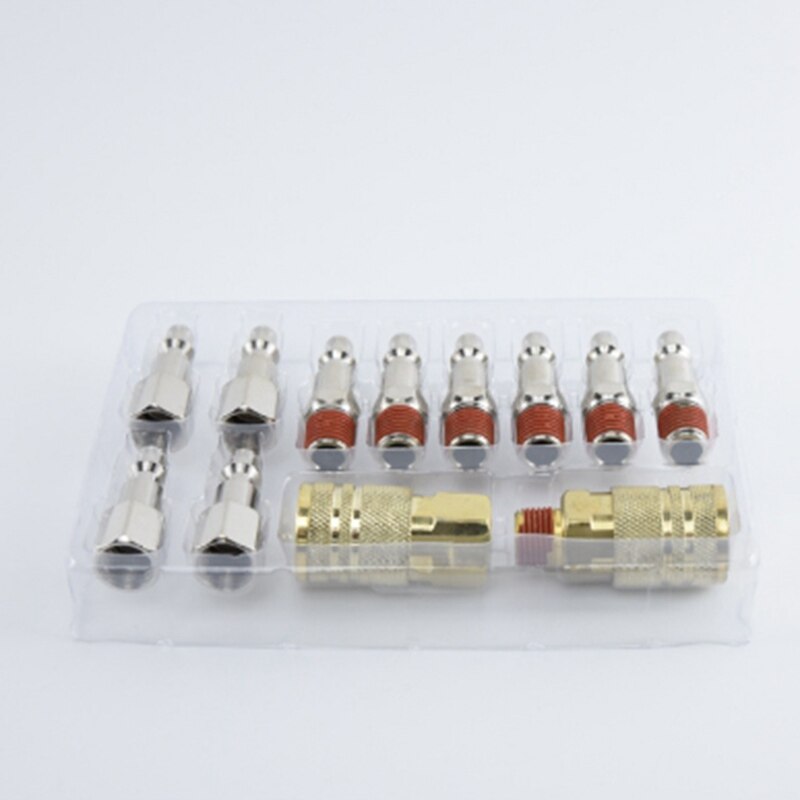 12Pcs Quick Coupler Set 1/4inch Npt Male and Female Quick Connector Kit Air Hose Coupling 4.8