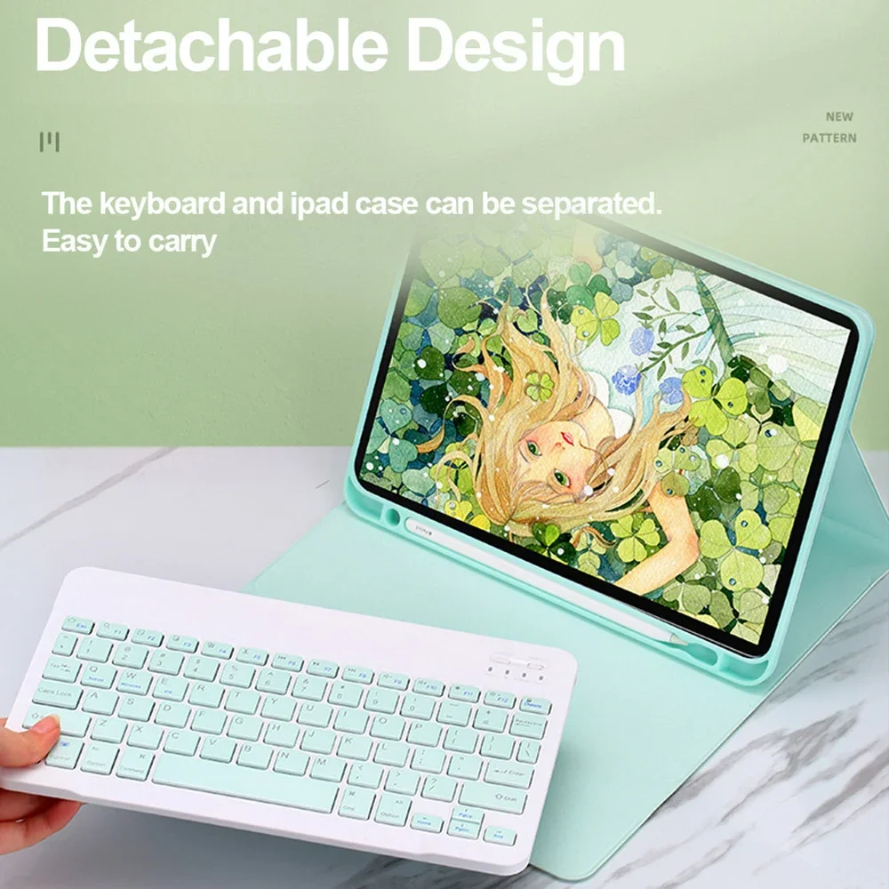 Toetsenbord Cover Voor Ipad 10e Generatie Toetsenbord Case Voor Ipad Pro Air 4 5 Ipad Air 2 5 6e Air 3 Pro Ipad 9/8/7e Funda