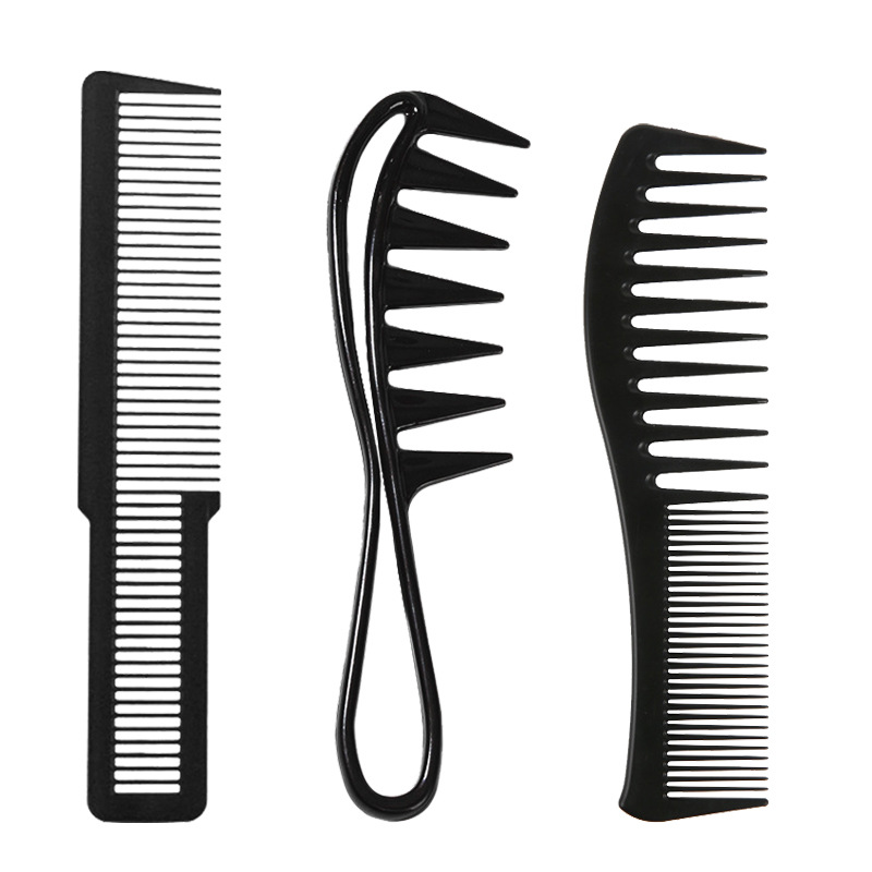 2/3/4 Stuks Grove Krul Kam Detangling Kam Textuur Kam Voor Krullend Nat Golvend Dik haar Pruiken Salon Kapper Kapsel Tool: green