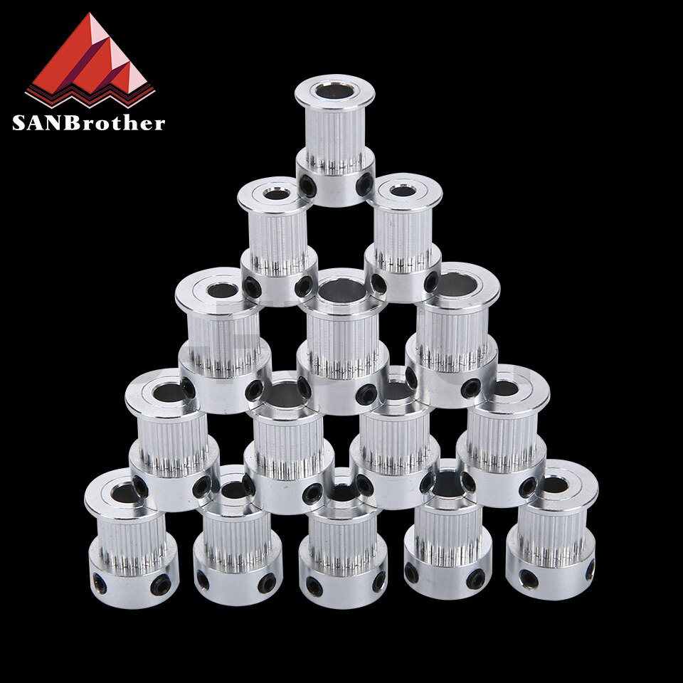 3D Drucker Teile CNC GT2 zeitliche Koordinierung Rolle 16 Zahn 2GT 20 Zähne Aluminium Bohrung 5mm 8mm Synchron Räder getriebe Für Breite 6mm 10mm