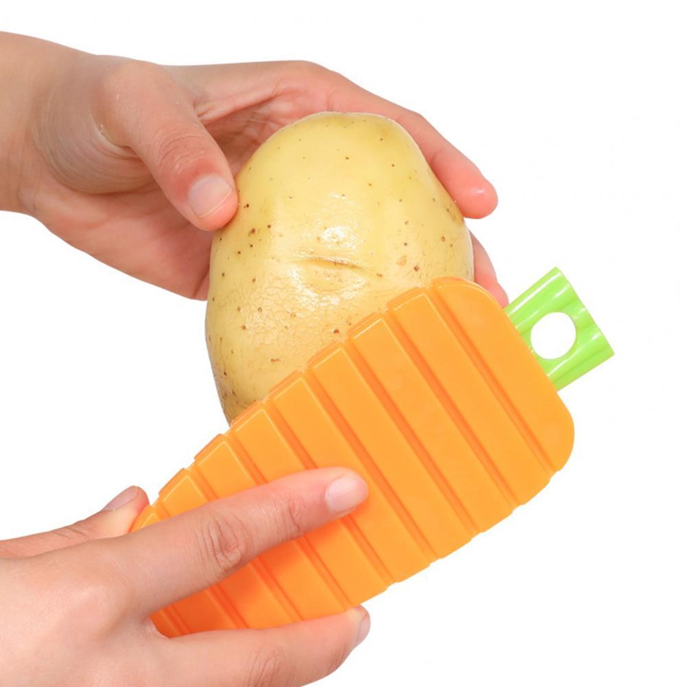 Vegetable Cleaning Brush Eco-friendly Multifunctional Carrot Shape PP Durable Adorable Potato Scrubber Kitchen Tools Brushes