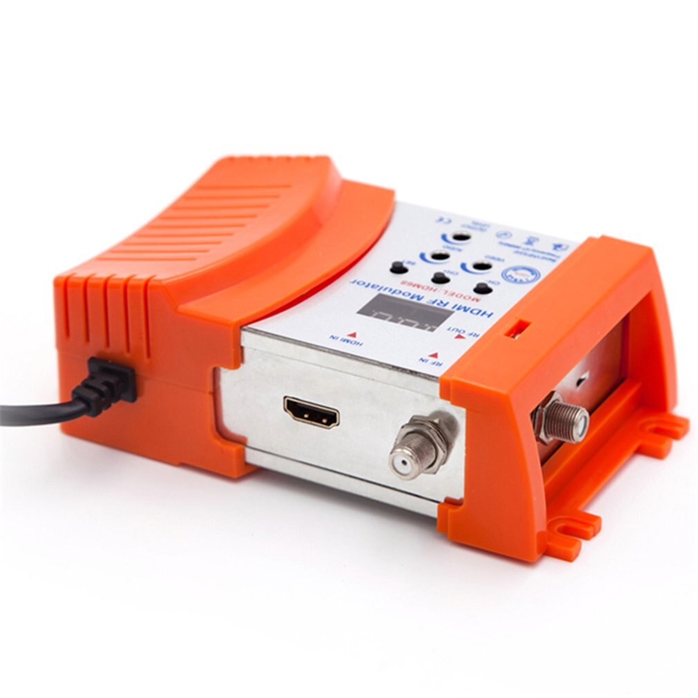 Neue HDM68 Modulator Digital RF HDMI Modulator AV zu RF Konverter VHF UHF Kumpel/NTSC Standard Tragbare Modulator für EU Orange