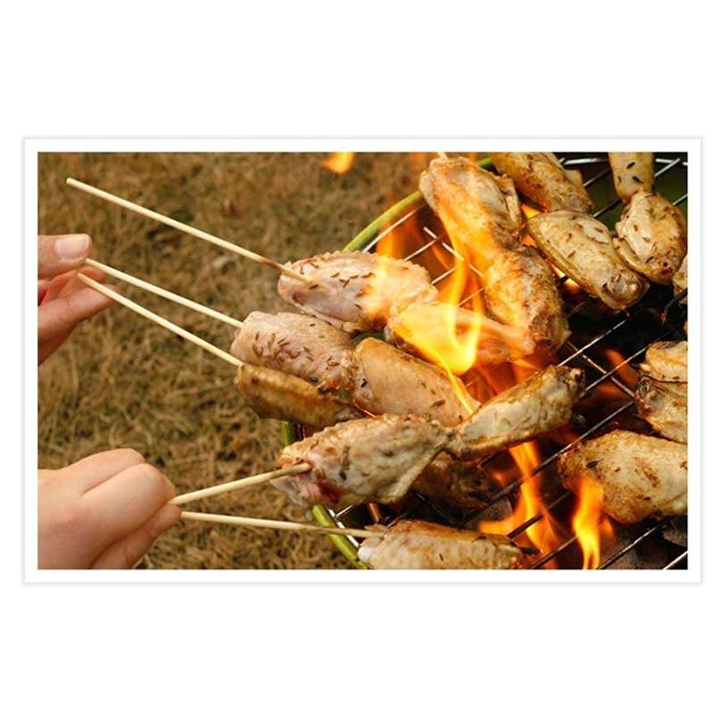 Wegwerp Wood Sticks Barbecue Gereedschap Natuurlijke BBQ Bamboe Spiesjes Voor Shish Kabob Grill Fruit Groente