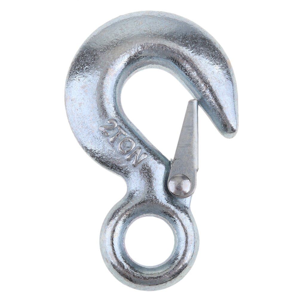 2t Winch Lifting Eye Hook with Safety Latch for Tow Crane Lift 105 x 65 mm