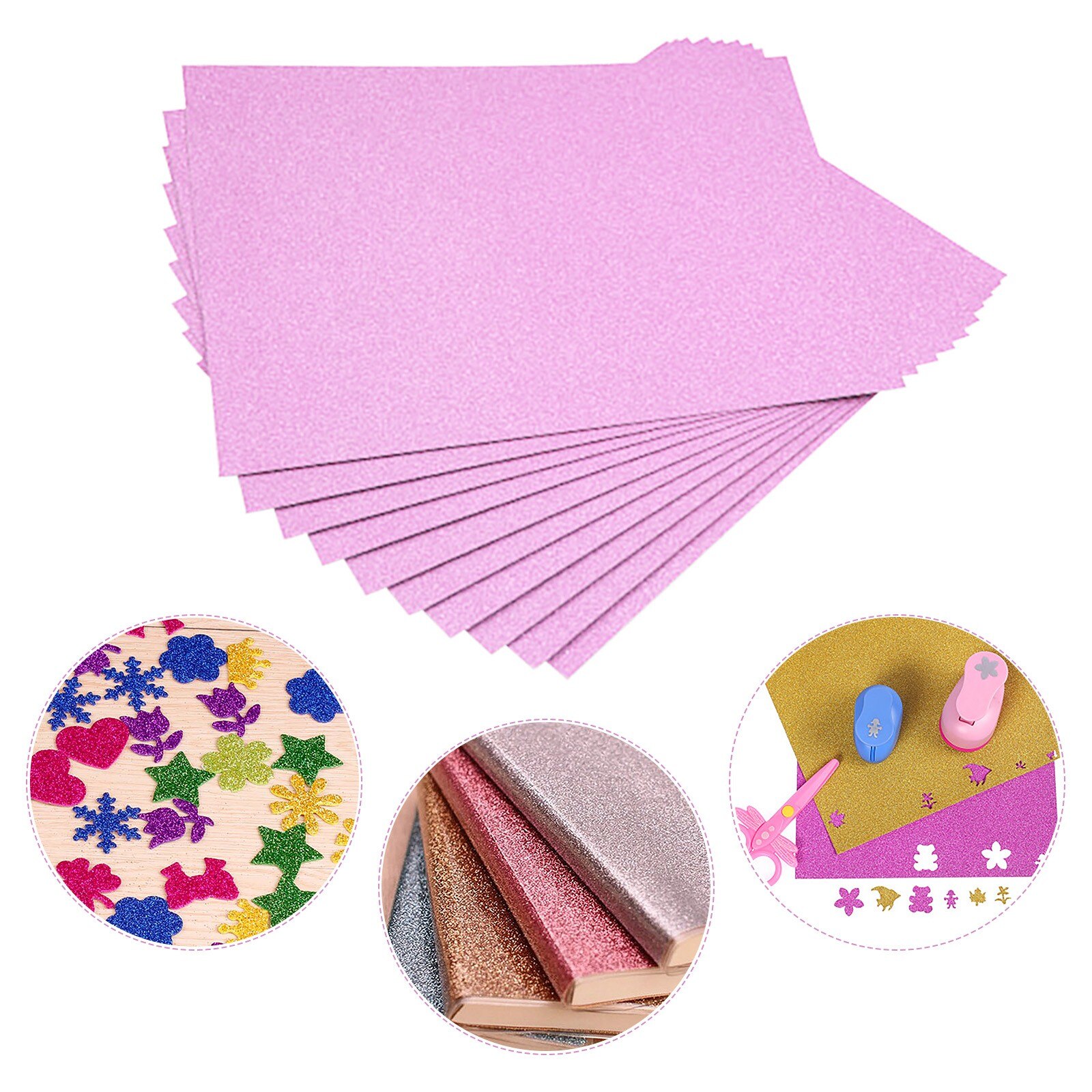 10/20/30/40/50pcs Flash Card Paper Flash Shiny Craft Paper Advanced A4 Flash Paper Advanced A4 Flash Paper No Adhesive