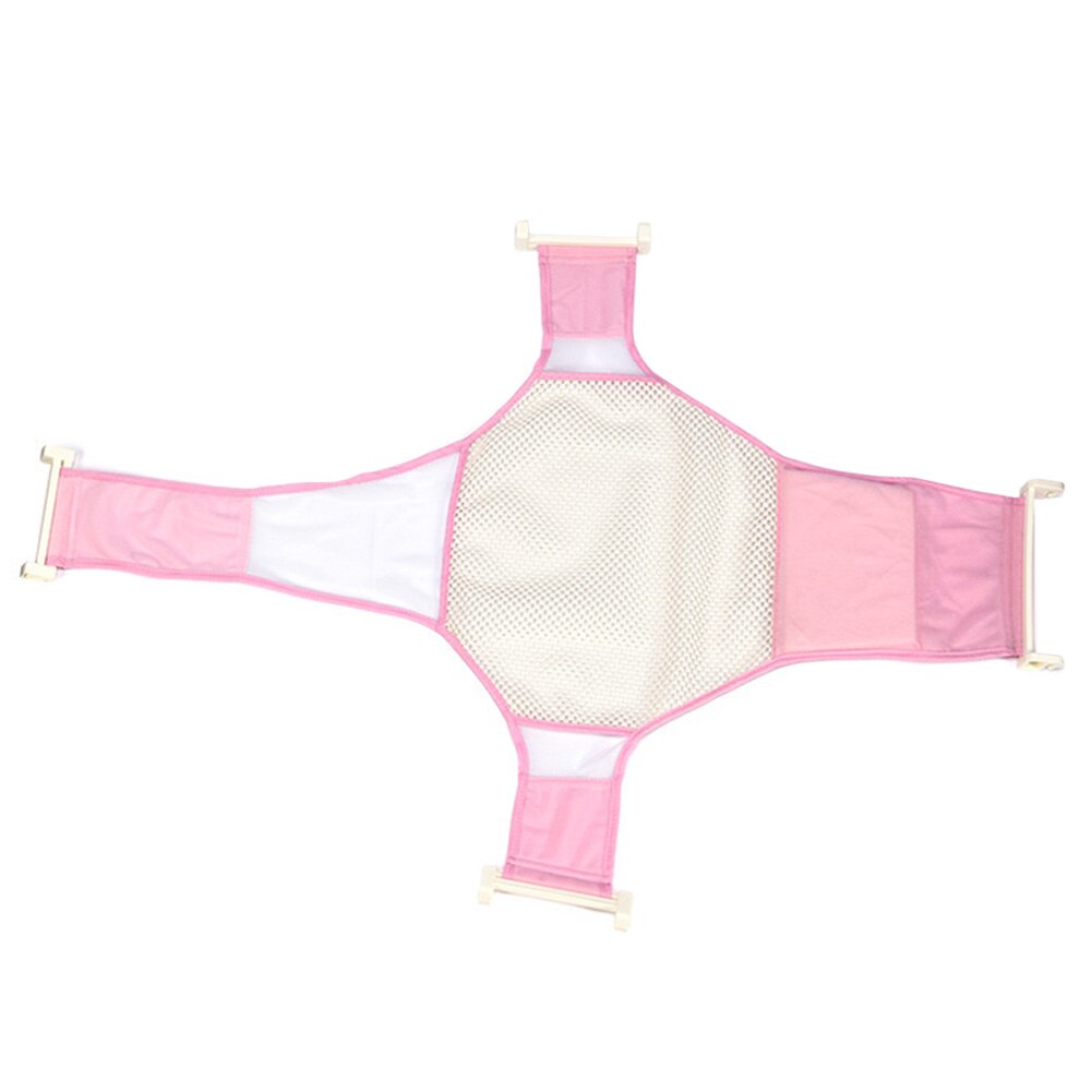 Newborn Infants Bathing Seat Support Net Sling Shower Mesh Hammock For Bathtubs: Pink