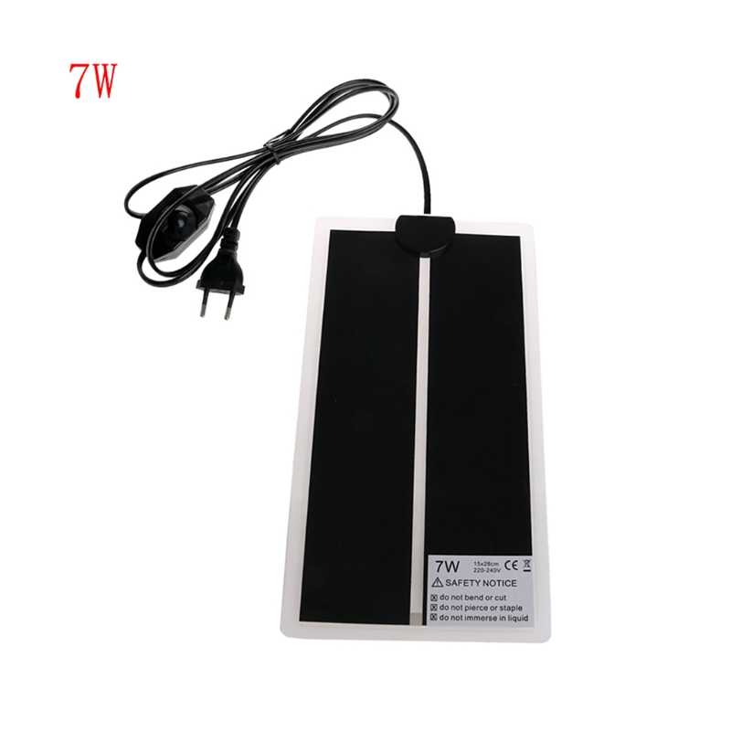 Verstelbare Temperatuur Huisdier Verwarming Warmer Amfibieën Bed Mat 220-240V Eu Plug: EU  7W