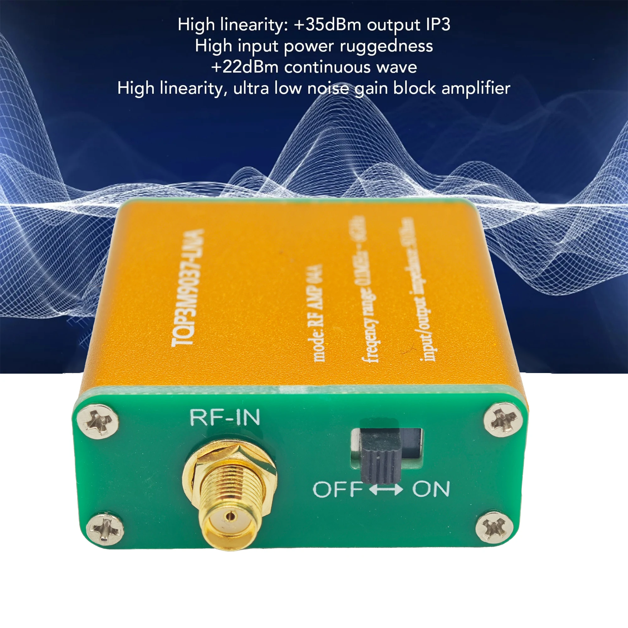Módulo amplificador RF TQP3M9037-LNA: amplificador de bajo ruido para rango de frecuencia de señal de refuerzo de 0,1 MHz a 6 GHz I2S2