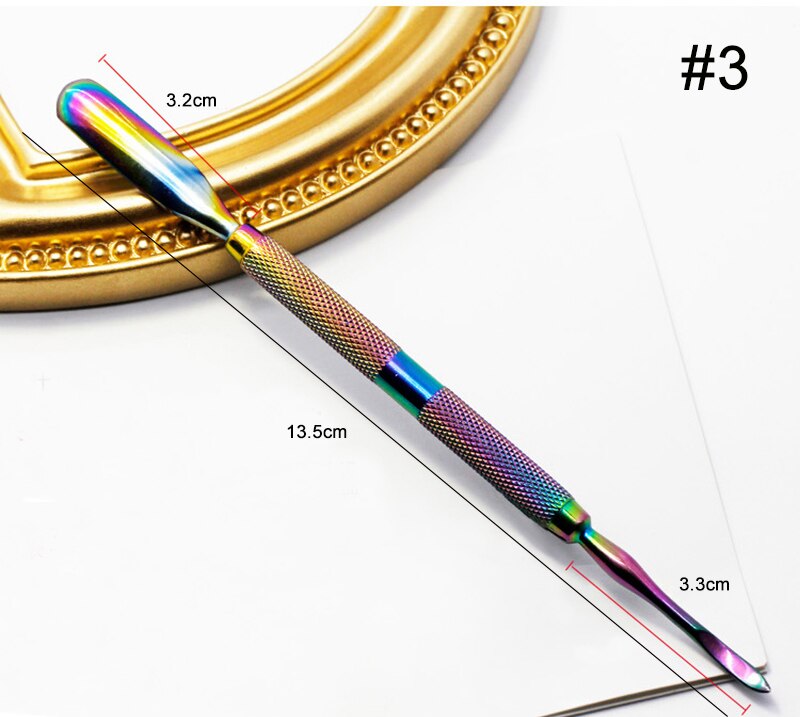 Dual-ended Chameleon Nail Cuticle Pusher Set Dead-skin Remover Cuticle Nipper Clipper Scissor Stainless Steel Manicure Tool