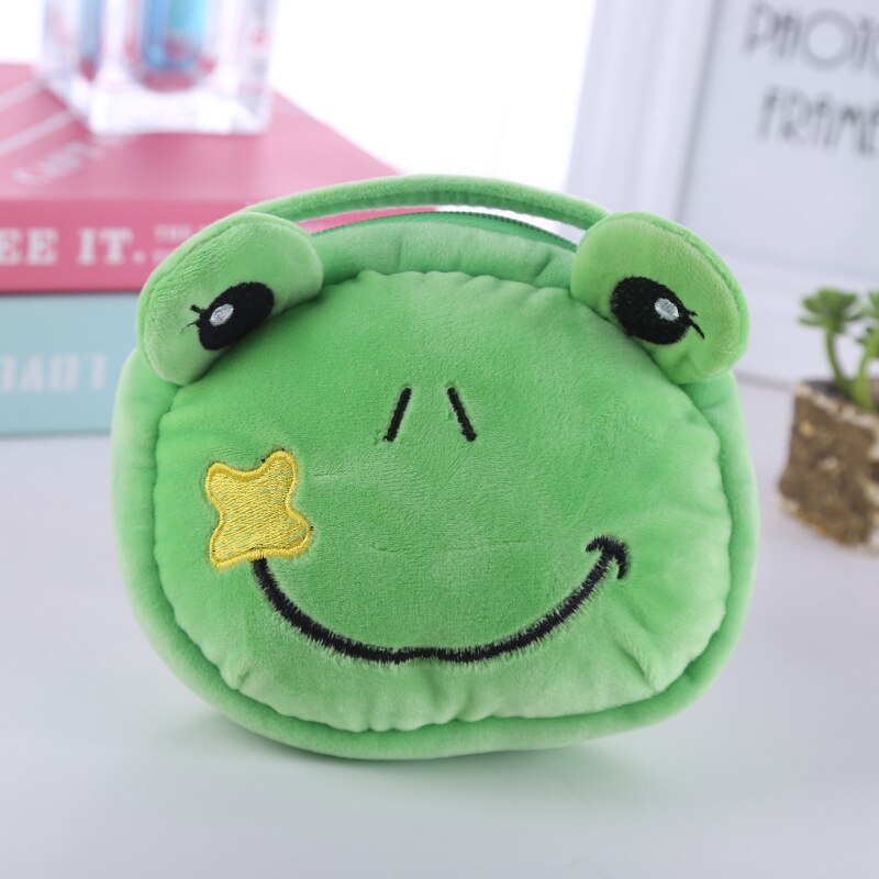 Animaux en peluche créatifs ours chat éléphant Panda femmes bandoulière sac de messager dessin animé doux en peluche Kawaii fermeture éclair filles pièces de monnaie sacs: B