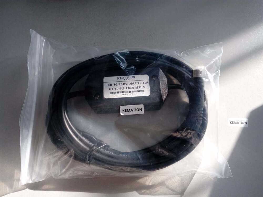 Compatible FX-USB-AW FXUSBAW USB to RS422 Adpter Programming Cable for PLC FX3UC Series 2.5M