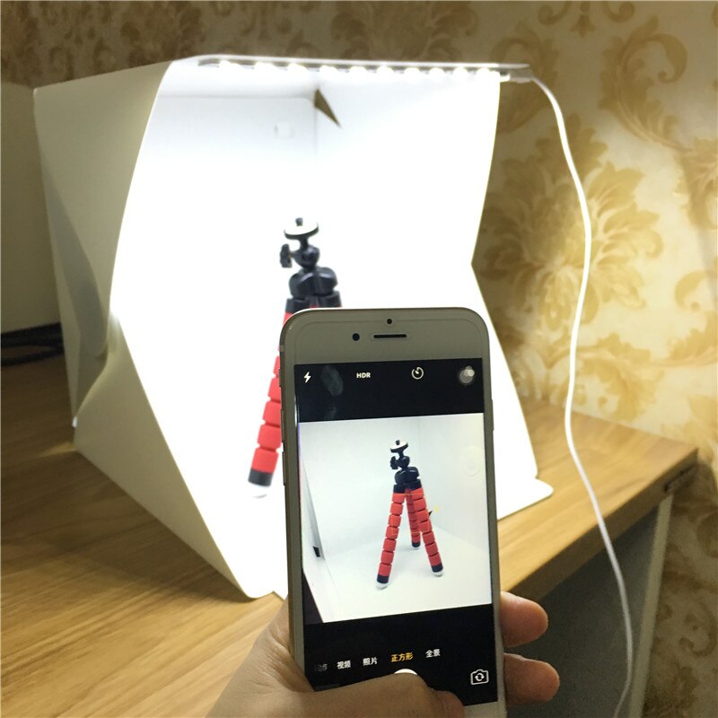 Portable Folding lightbox Photography Photo Studio Softbox Lighting Kit Light box for iPhone Samsang Digital DSLR Camera