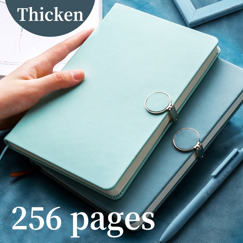 A5 The Leather Cover Thick Notebook Writing Planner School Homework Journal Note Office Stationery Business Memopad Diary