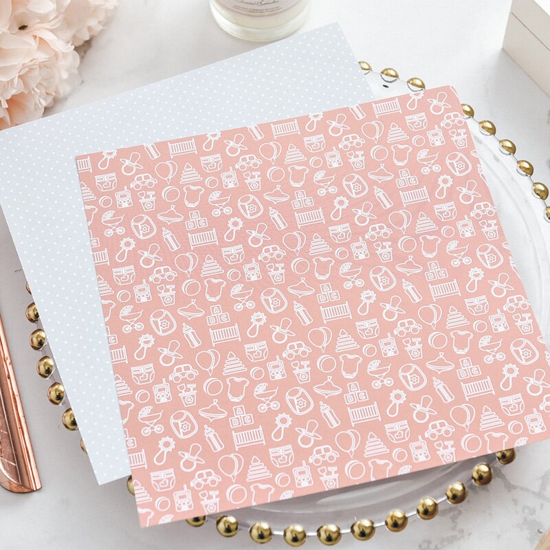 ZFPARTY – tampons de Scrapbooking chat mignon, 12 feuilles de papier Origami, arrière-plan artistique, fabrication de cartes artisanales