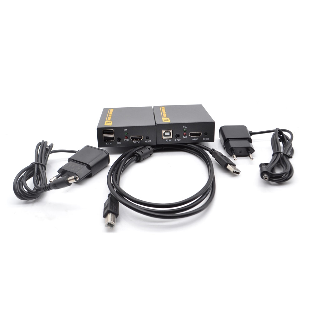 150m HDMI USB Extender RJ45 IP réseau KVM sur IP Extender sur Cat5 Cat5e Cat6 HDMI KVM Extender avec large IR par UTP/STP