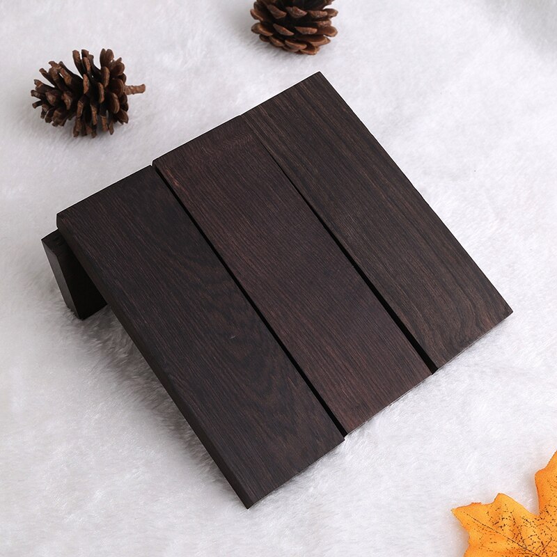 4 Pcs Ebony Wood Handle Plates - 3/8" x 1.5" x 5" - DIY Musical Instrument Parts