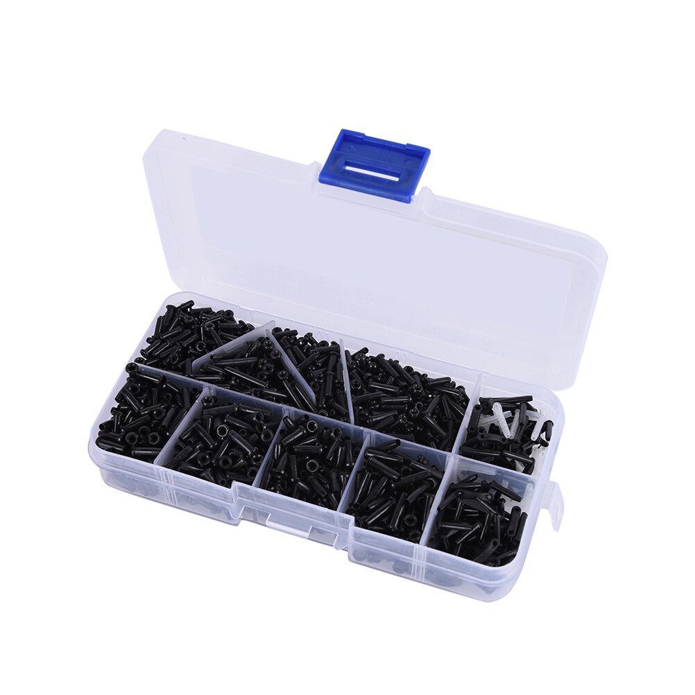 1500Pcs/Box racquet Grommets Nylon Badminton Racket Racquet Grommets Eyelets Black