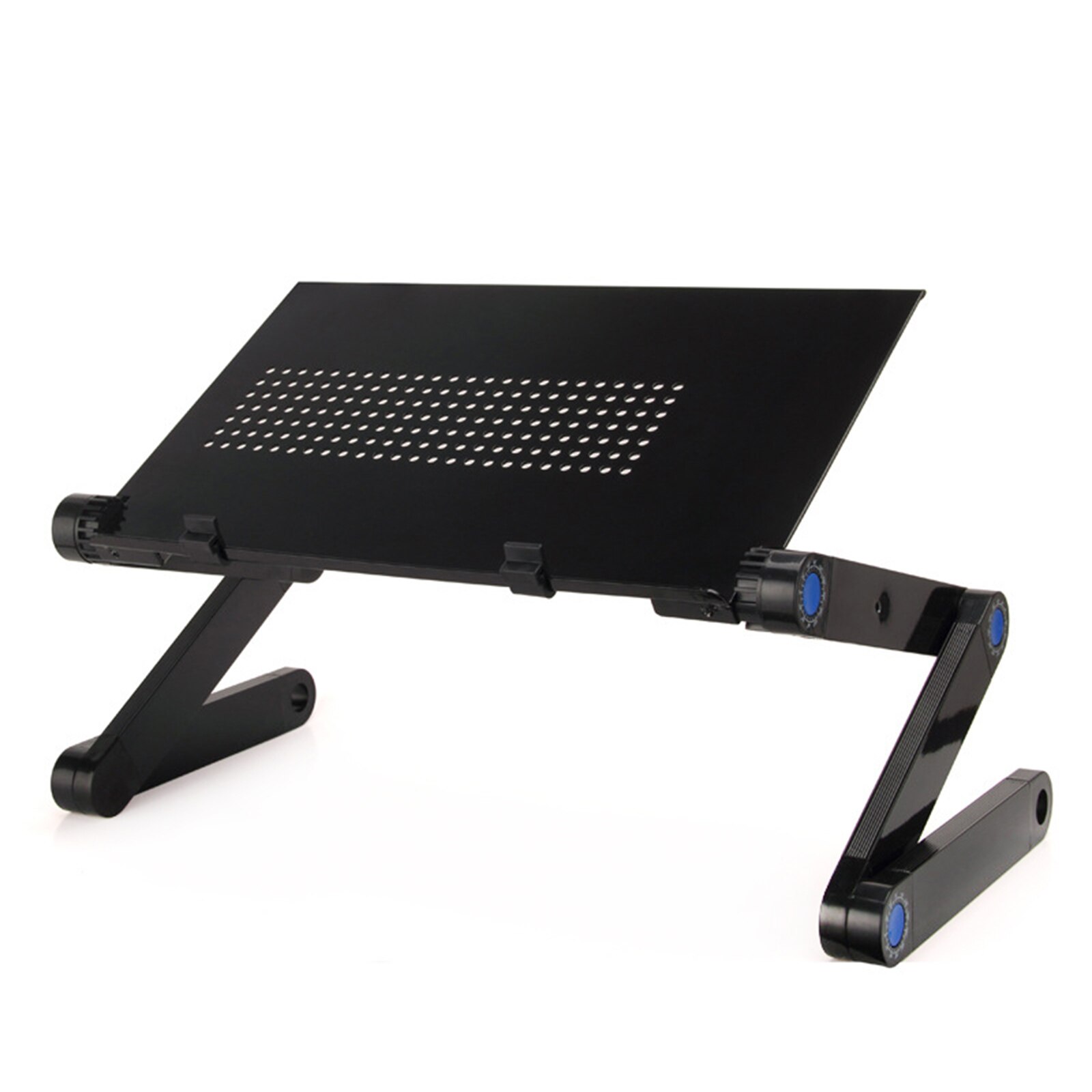 Aluminium laptop opvouwbare computerstandaard voor bed, multifunctioneel, draagbaar en ergonomisch laptopbureau gq: Geen ventilator geen muis zwijn